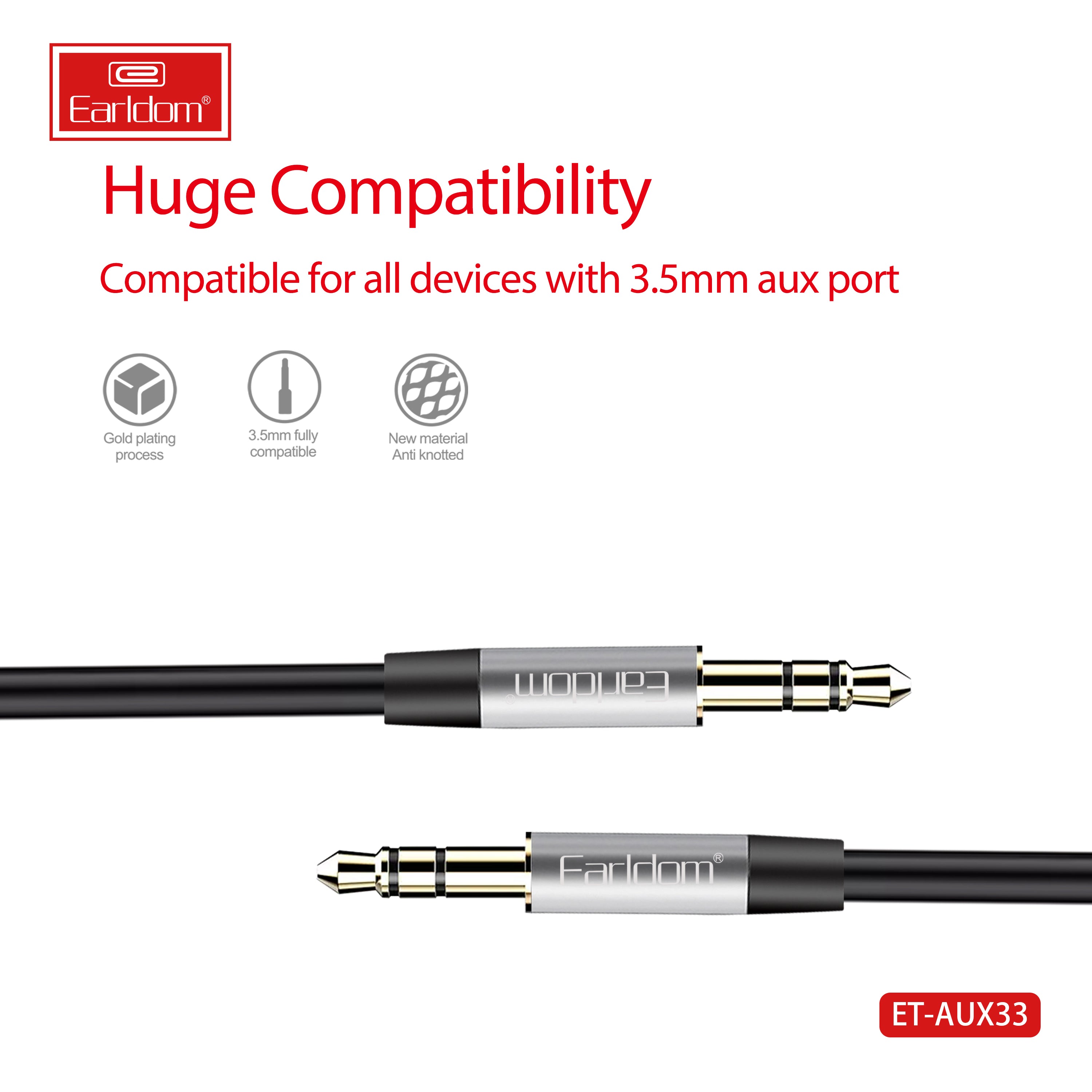 ET-AUX33 AUDIO 100CM Aux cable ET-AUX33 AUDIO 100CM Aux cable
